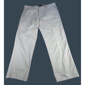 Weatherproof Khaki Relaxed-Fit Men's Chino Pants 40x30 Cotton Side Zip Pocket